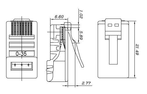 Conector macho Optilan® RJ45 cable flexible Cat.6 - Imagen 4