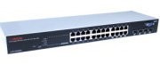Switch 19" 24 ports 10|100|1000 Mbps gestion WEB + SNMP + 4 slot F|O