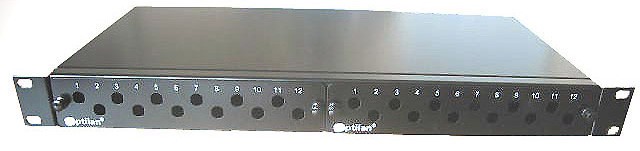 Panel FIBRA OPTICA Optilan® 24 ST 19" 1U sin pasamuros"