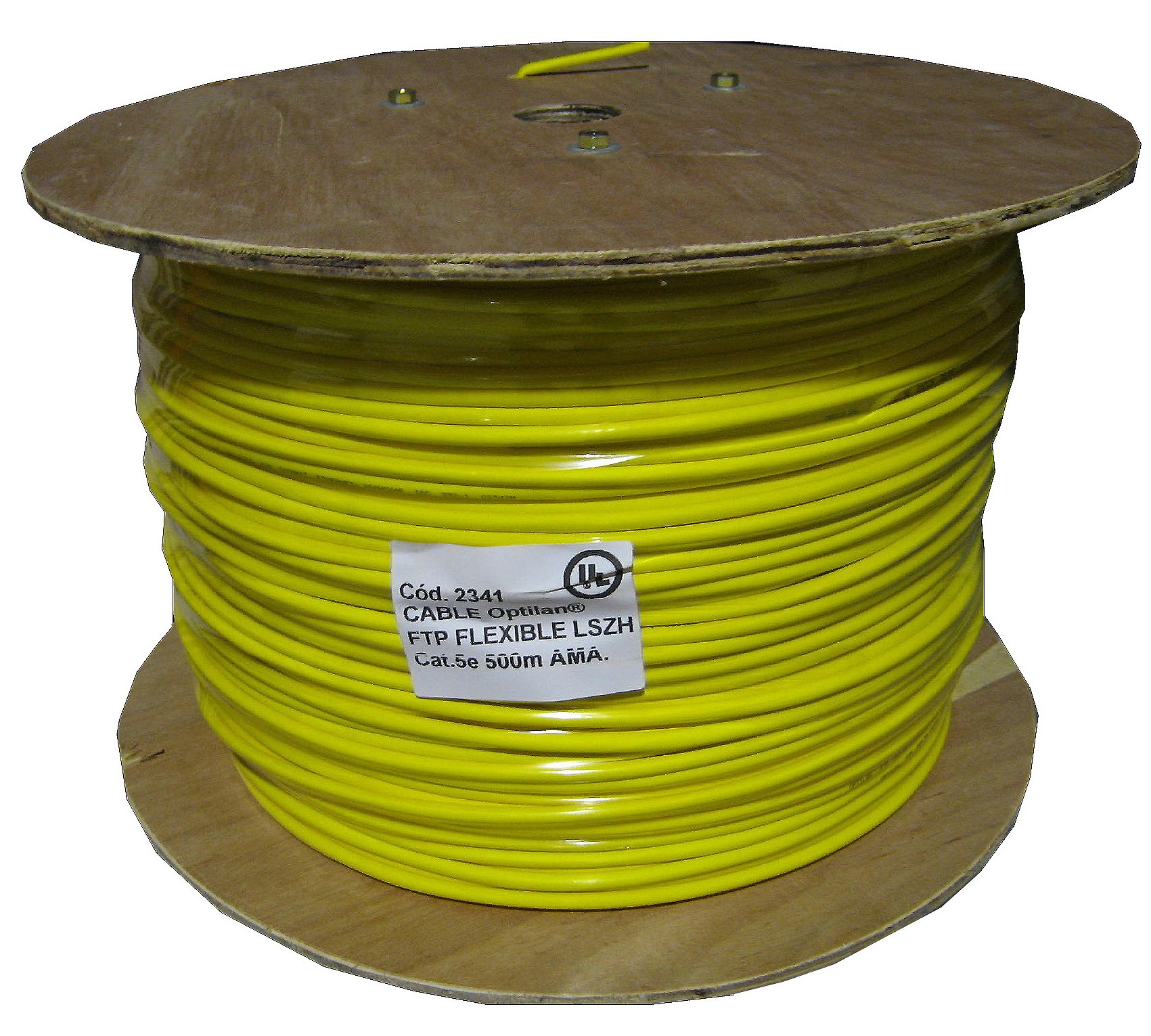 Cable Optilan® FTP flexible Cat.5e LSZH bobina de 500 amarillo