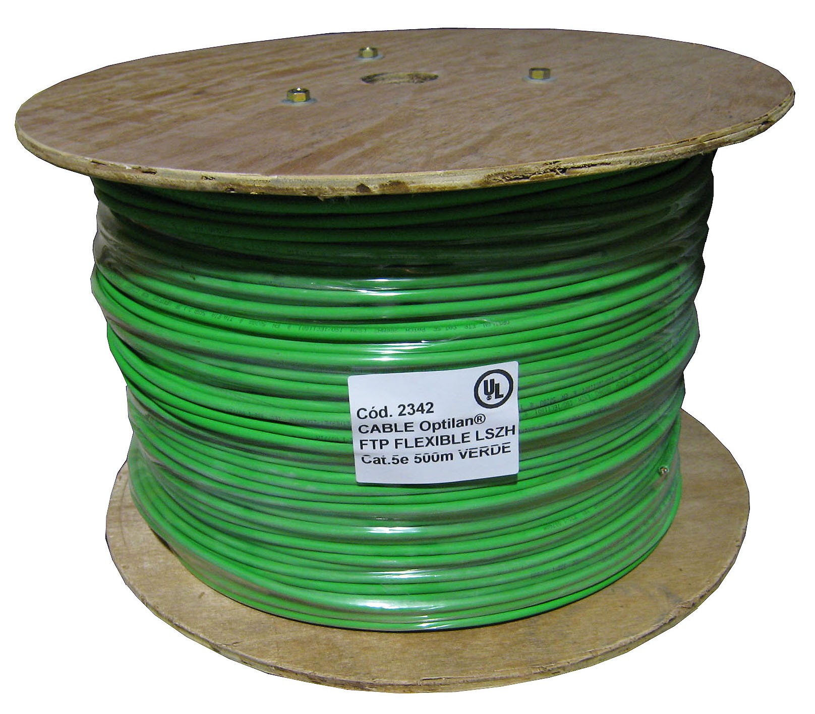Cable Optilan® FTP flexible Cat.5e LSZH bobina de 500 verde