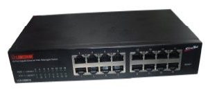 Switch sobremesa 16 Puertos 10|100|1000Mbps gestionable SNMP, Fanless