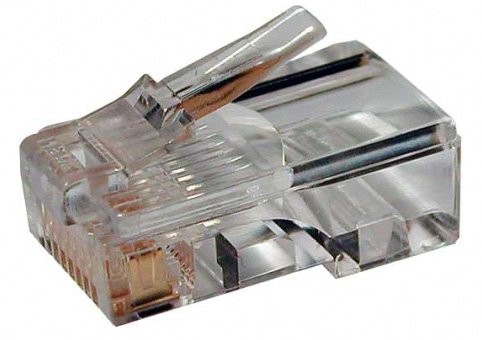 Conector macho Optilan® RJ45 cable rígido Cat.5e caja 100u