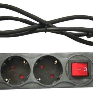 Regleta electróctrica 3 schuckos con interruptor