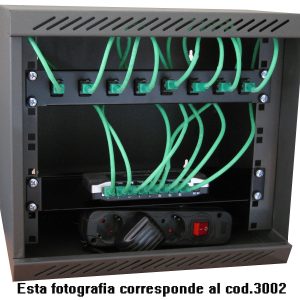 KIT MINImural 12" 8 puestos UTP CAT.6 GIGABIT"