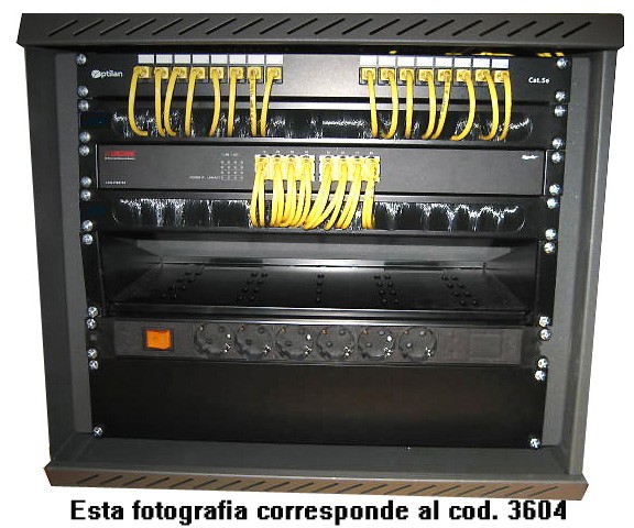 KIT MURAL 19" 9U 24 puestos UTP CAT.6 GIGABIT"